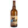 Grande bouteille de Dr Meuh Ginger Byire 75cl, soda artisanal normand au gingembre et piment oiseau.