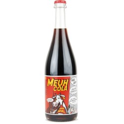 Grande bouteille de Meuh Cola Classique 75cl, soda artisanal normand sans caféine.